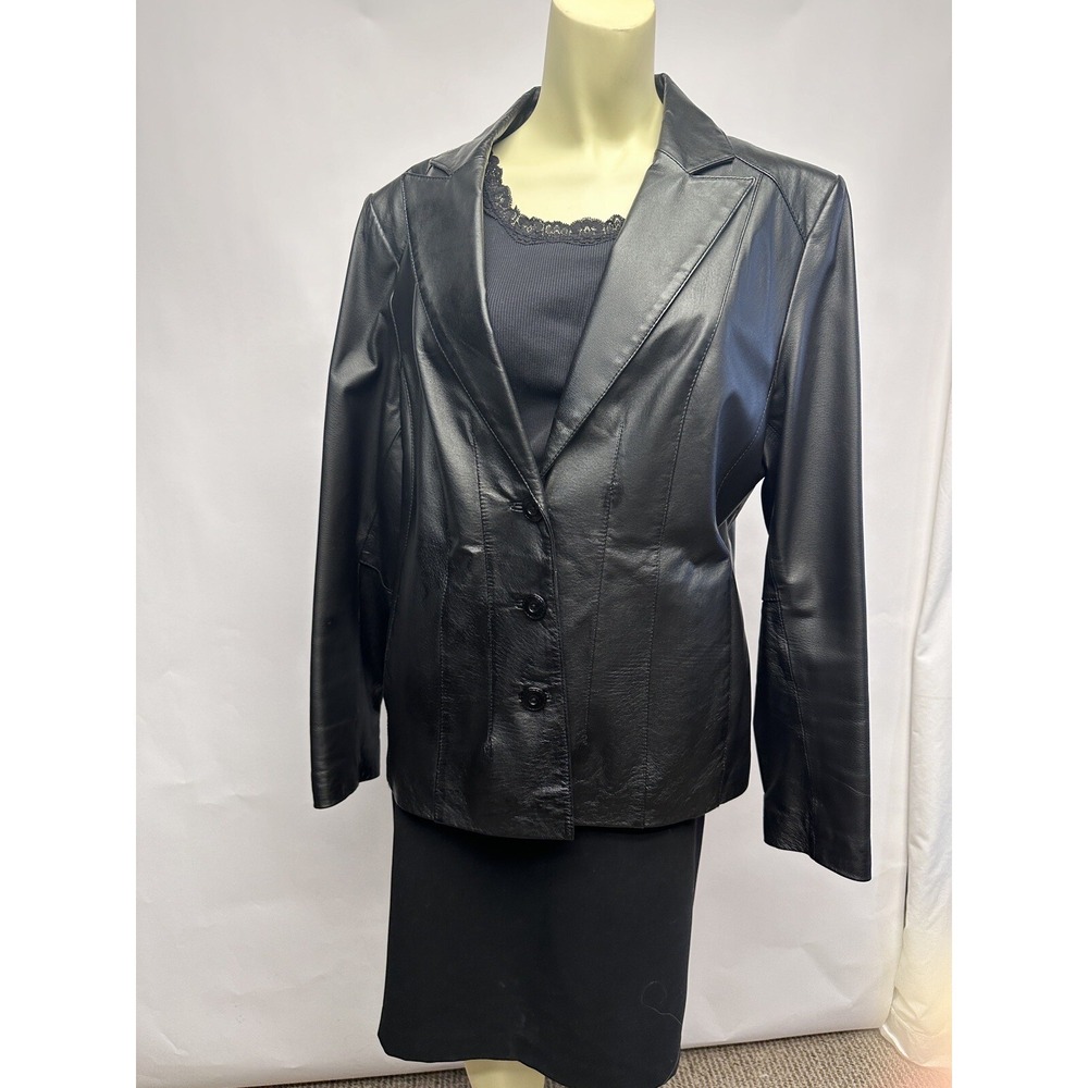 East 5th Leather Jacket Women's Leather‎ Vintage SZ L Camo & Skirt Not Included
